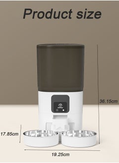 Kidle Smart Pet Feeder Double Bowl Automatic Feeder Cat Timed Ration Stainless Steel Bowl Smart Double Bowl Feeding  - Image 3