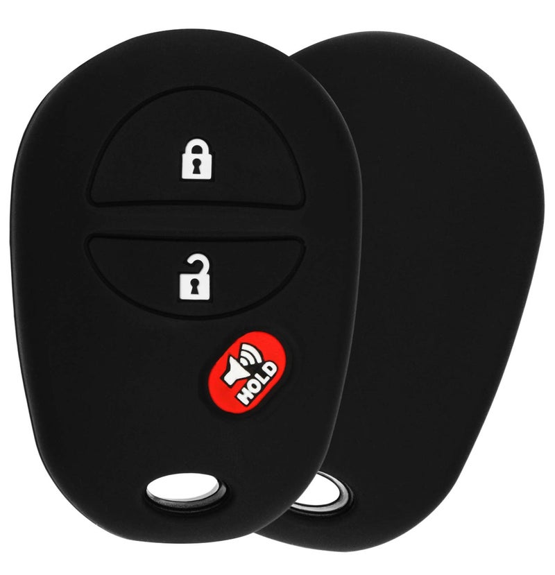 KeylessOption KeyGuardz Keyless Entry Remote Car Key Fob Outer Shell Cover Soft Rubber Case for Toyota Tacoma Tundra Highlander GQ43VT20T - Image 2