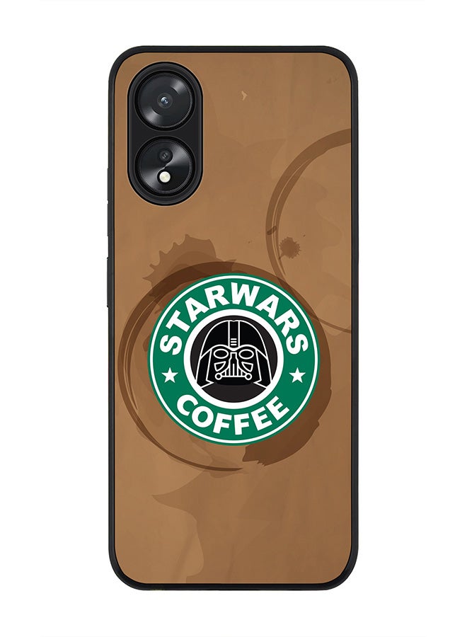 Stylizedd Rugged Black Edge case for Oppo A18 / Oppo A38, Slim fit Soft Case Flexible Rubber Edges Anti Drop TPU Gel Thin Cover - Starwars Coffee - Image 1