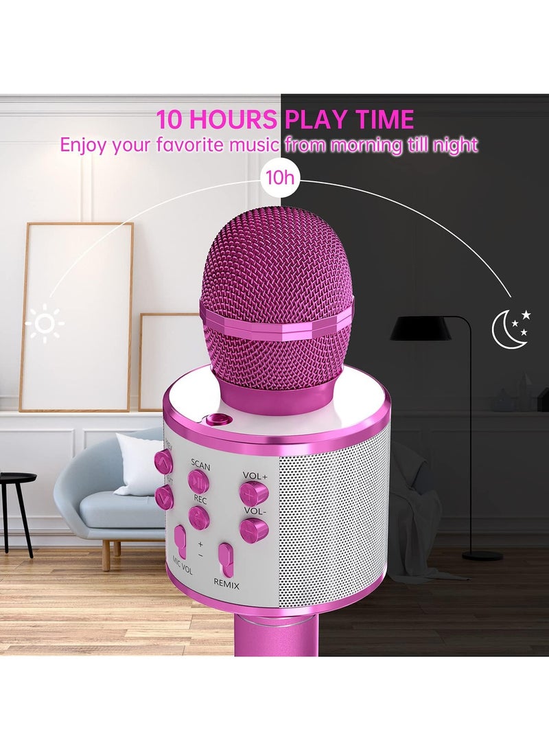 ELTRAZONE 2 Pack Wireless Bluetooth Karaoke Microphone for Kids – Portable Handheld Mic Speaker Machine in Purple, Perfect Gift for All Ages - Image 4