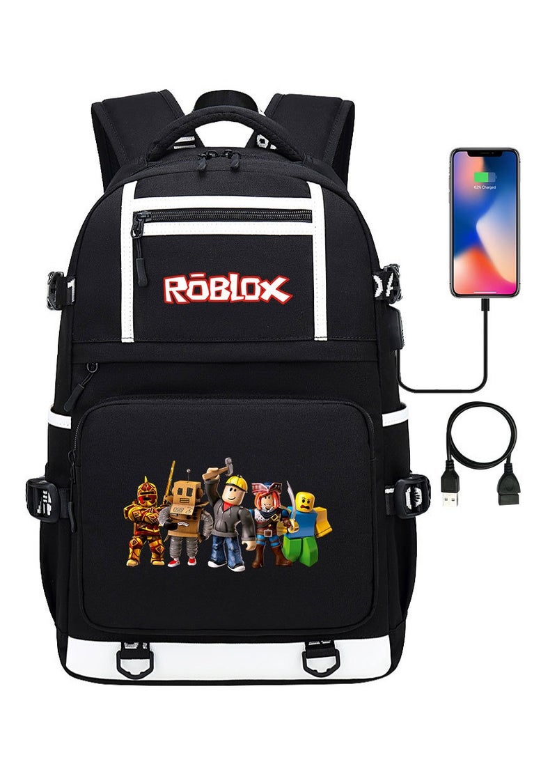 روبلوكس أكتاف مطبوعة للشباب ذات سعة كبيرة للرجال والنساء