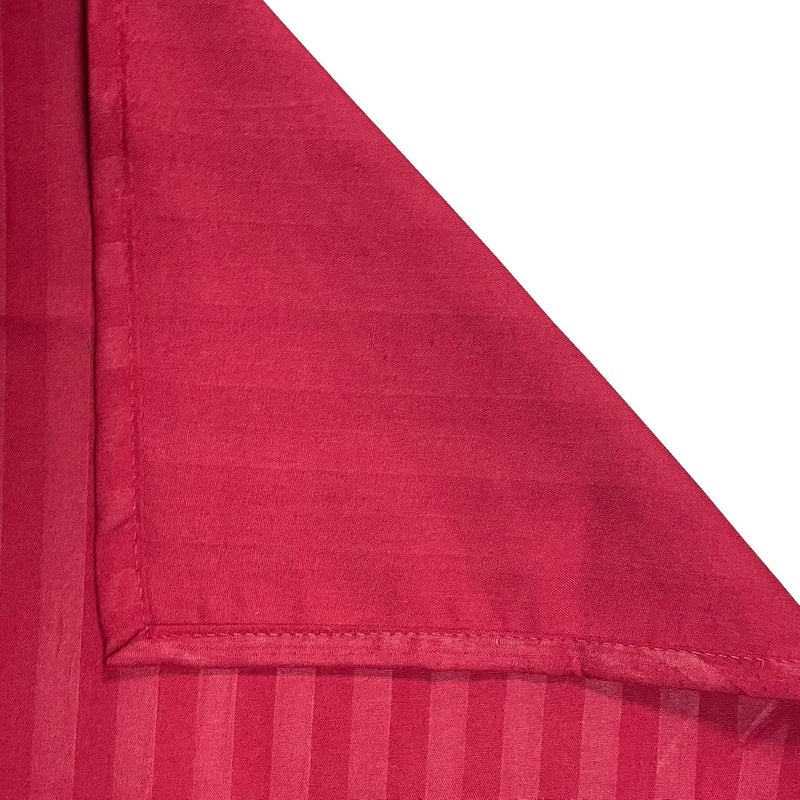 Swayam Swayam Super Soft Microfiber Double Bedsheet with 2 Pillow Covers and a Jute Bag Solid Strips Design Double Bed Bedsheet with 2 Pillow Cover Maroon  - Image 5