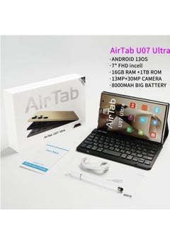 AirTab U07 Ultra Tablet with Keyboard, 7" FHD Display, 1TB Internal Storage, 16GB RAM - with Powerful 8000mAh Battery - Gold  - Image 3