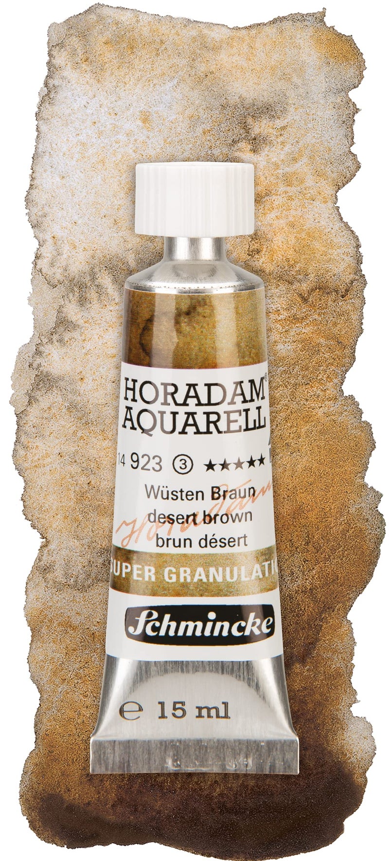 Schmincke HORADAM AQUARELL Super Granulation 14 923 006 Desert Brown 15 ml tube very strong granulating colors finest super granulating watercolors - Image 2