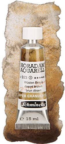 Schmincke HORADAM AQUARELL Super Granulation 14 923 006 Desert Brown 15 ml tube very strong granulating colors finest super granulating watercolors - Image 1
