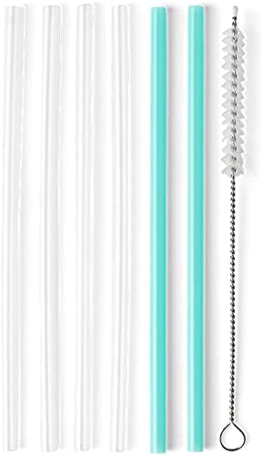 Swig Life Swig Life Short Straw Set + Cleaning Brush, Each Straw is 6.5 inch Long (Fits Swig Life 12oz & 14oz Wine Tumblers, 12oz Combo & Skinny Can Coolers, 18oz & 24oz Travel Mugs)  - Image 1