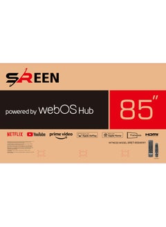 SREEN Sreen 85" smart frameless LED, 4K, Smart, WEB OS operating system with magic remote - SRET-85S4KW1  - Image 2