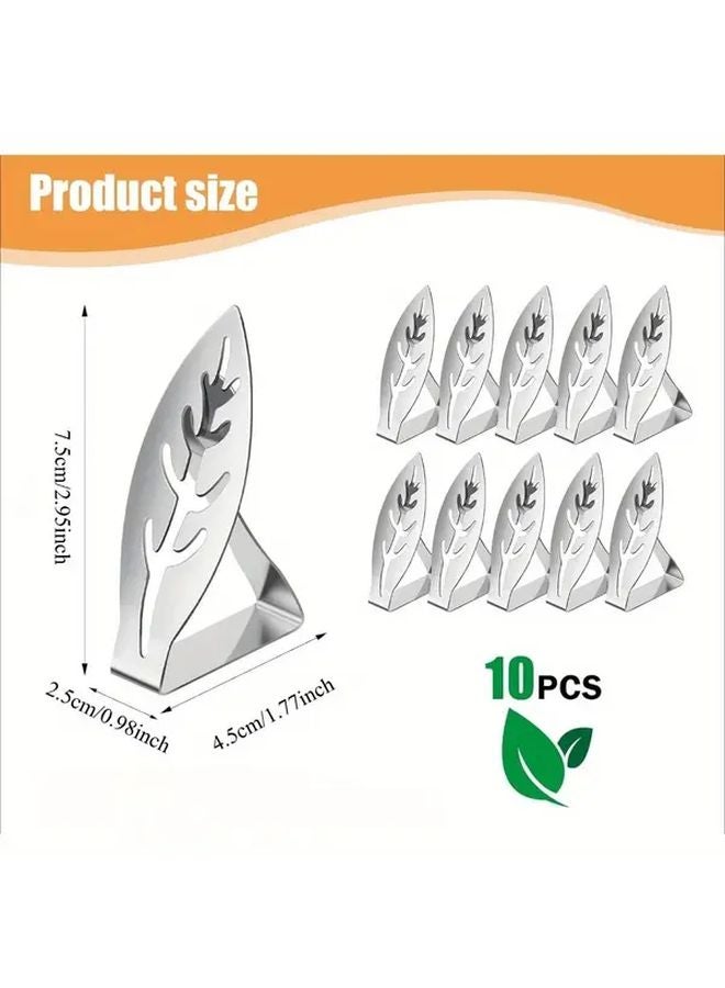 10 Pcs Stainless Steel Tablecloth Clips Non Slip Adjustable Outdoor Garden Home - Image 3