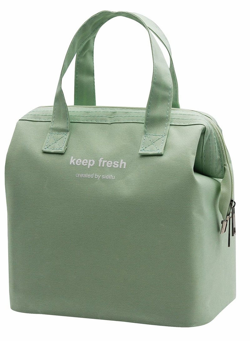 Lunch Bag Bento Bag, Thickened Thermal Insulation Refrigerated Tote Box Carrying for Students Ladies Men Picnic Work Outdoor (Light Green) - Image 1