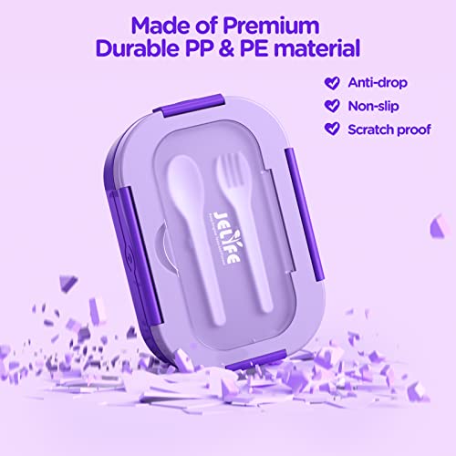 Jelife Lunch Box Kids Bento Box - 1300ml Large Bento-Style Bento-Box Adults Lunch Box, Ideal Leak Proof Bento Lunch Boxes for Kids School, BPA Free Lunchbox Containers for Teens Toddlers, Purple - Image 5