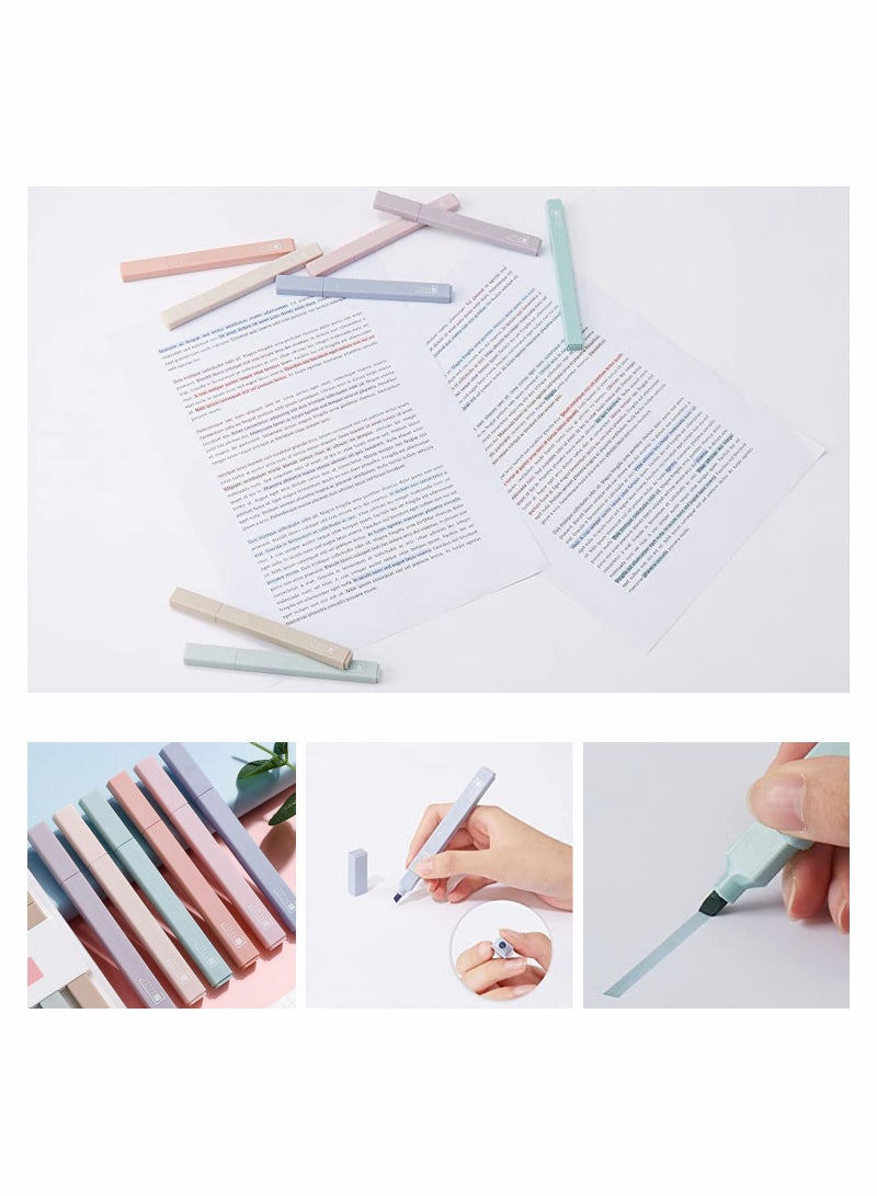 Generic Pastel Highlighter Pens Set - 6 Assorted Chisel Tip Gel Markers, No Bleed, Quick Dry, Perfect for Journals, Bibles, Planners, and Office Supplies  - Image 2