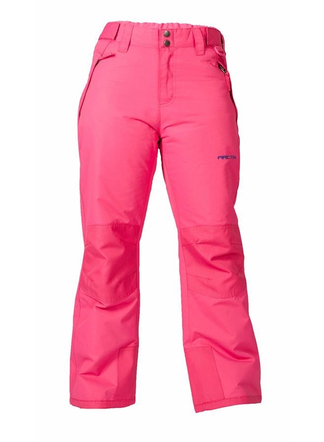 Arctix Kids Snow Pants with Reinforced Knees and Seat, Fuchsia, Large Husky - Image 1