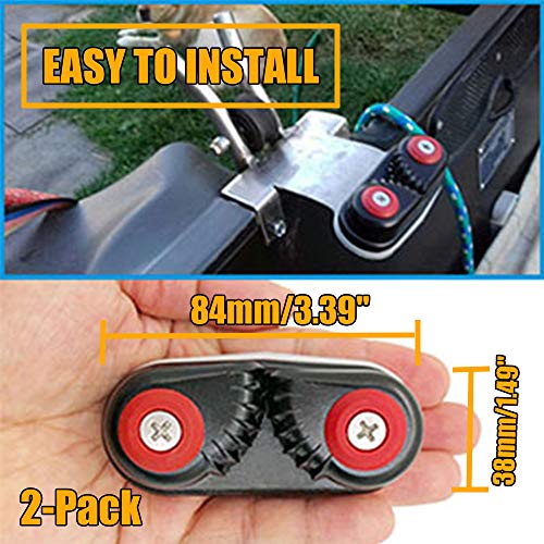 RANDDER Kayak Cam Cleat, Boat Canoe Sailing Boat Dinghy Aluminum Cam Cleats Fast Entry Kayak Cleats (Black-2 Pack) - Image 4