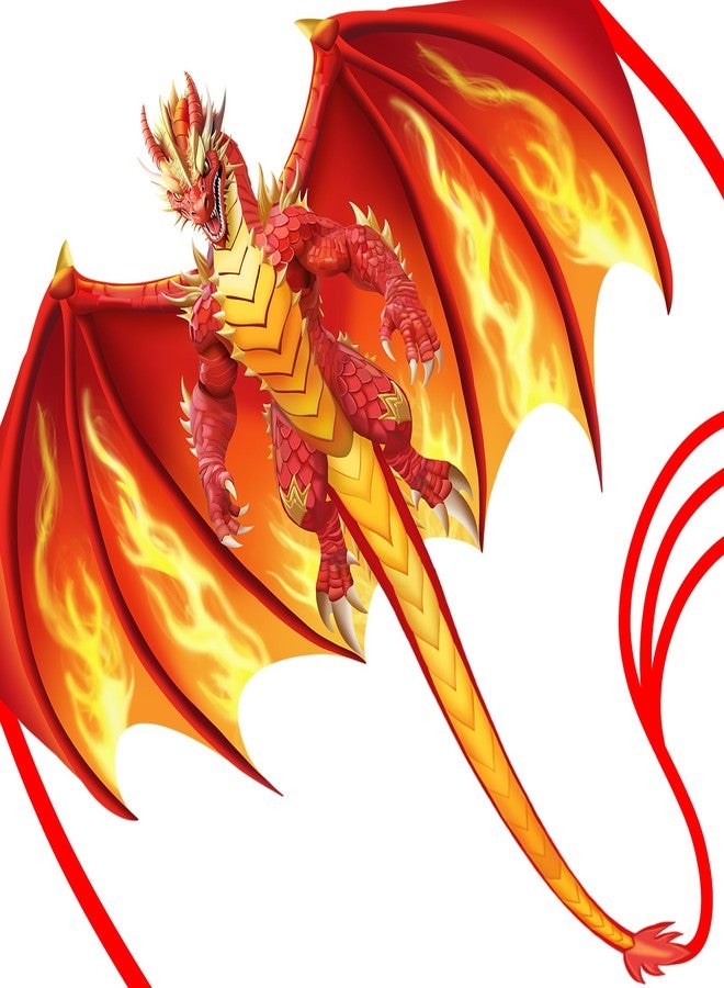YFAFENGS Large Red Fire Dragon Kite for Kids & Adults Easy to Fly Kite, Perfect for Holiday Fun, Outdoor Activities, Beach & Park Play, Ideal Gift for Dragon Lovers on Christmas/Birthday - Image 1