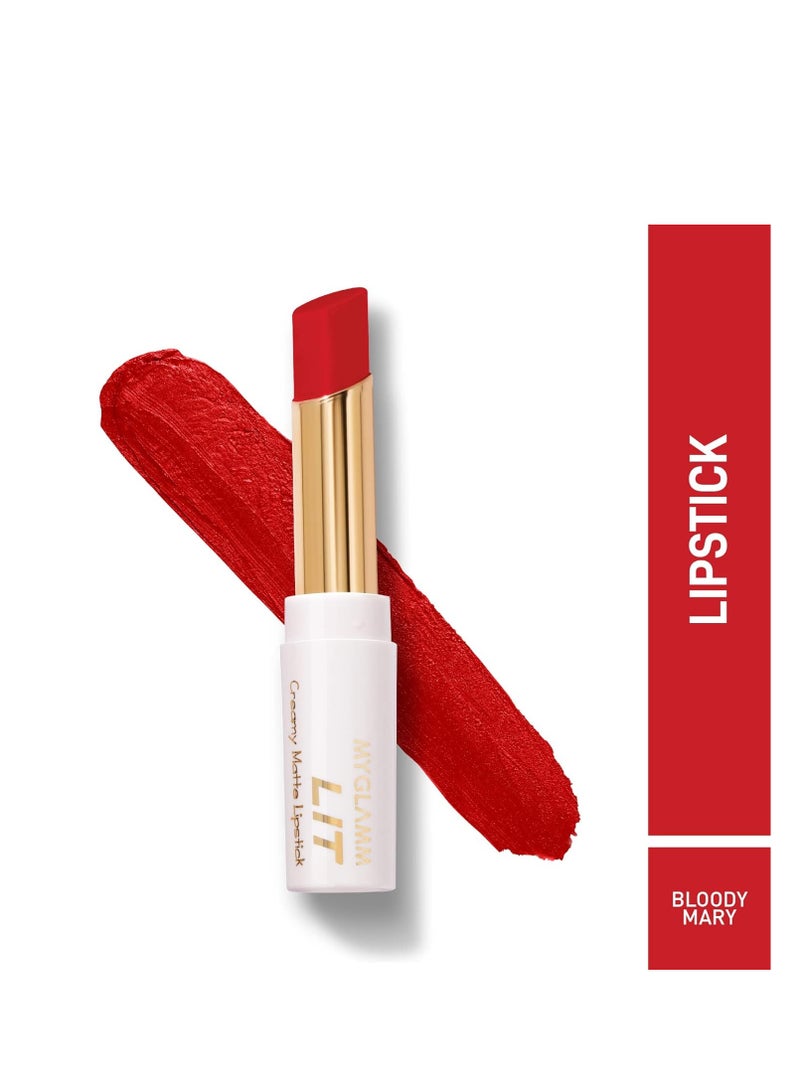 MyGlamm Creamy Matte Lipstick Red  3.7gm  Creamy Matte Lipstick Long lasting and Smudge Proof  Vegan and Cruelty Free - Image 2