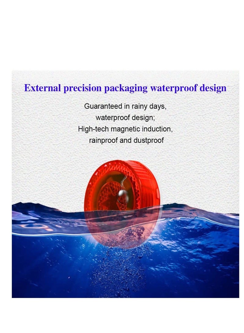 MUNTAQI Universal Wireless Car Door LED Warning Lights, Car Door Warnning Lights, Roadside Flashing Flares Safety Warning Light, Waterproof Design, Strobe Lights for Anti rear-end Collision (Red) (4PCS) - Image 4