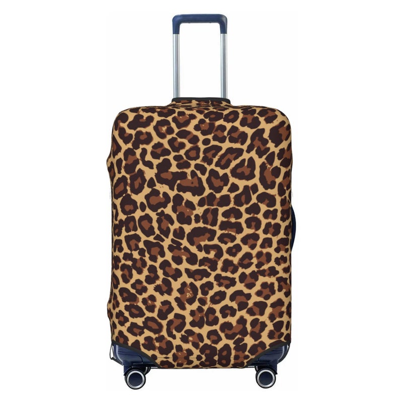 Worltoldb Leopard Travel Luggage Cover Polyester Suitcase Protector Washable Baggage Covers Fits 1821 Inch - Image 2