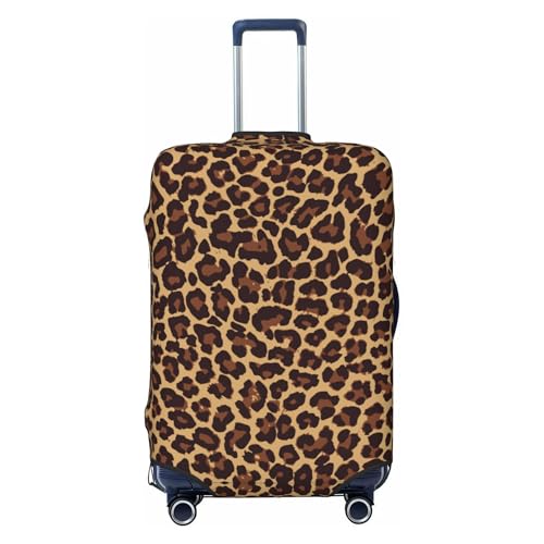 Worltoldb Leopard Travel Luggage Cover Polyester Suitcase Protector Washable Baggage Covers Fits 1821 Inch - Image 1