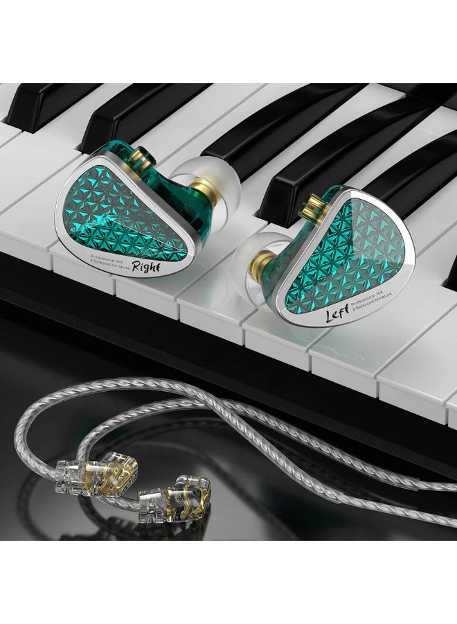 Linsoul Ultra Premium KZ S16 Pro 16BA Balanced Armature Drivers Earphones HiFi Bass In Ear Monitor Earphones with Detachable 0.75mm 2 pin Cable (Cyan, With Mic) - Image 3