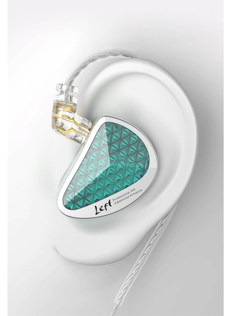 Linsoul Ultra Premium KZ S16 Pro 16BA Balanced Armature Drivers Earphones HiFi Bass In Ear Monitor Earphones with Detachable 0.75mm 2 pin Cable (Cyan, With Mic) - Image 2