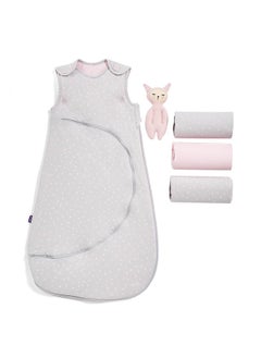 Snuz 3 Pieces Crib Bedding Set For Infant, Baby Perfect Crib Starter Bedding Bundle, 100%Cotton, 1 Xblanket, 2Xcrib Sheets, Fitted Sheet Size 44 X 80Cm (Max.), Blanket Size 75 X 75Cm - Rose  - Image 1