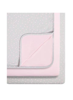 Snuz 3 Pieces Crib Bedding Set For Infant, Baby Perfect Crib Starter Bedding Bundle, 100%Cotton, 1 Xblanket, 2Xcrib Sheets, Fitted Sheet Size 44 X 80Cm (Max.), Blanket Size 75 X 75Cm - Rose  - Image 2