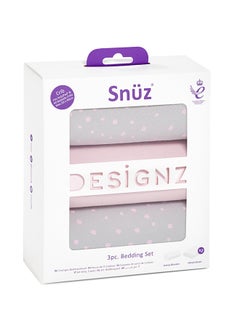 Snuz 3 Pieces Crib Bedding Set For Infant, Baby Perfect Crib Starter Bedding Bundle, 100%Cotton, 1 Xblanket, 2Xcrib Sheets, Fitted Sheet Size 44 X 80Cm (Max.), Blanket Size 75 X 75Cm - Rose  - Image 3