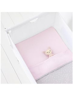 Snuz 3 Pieces Crib Bedding Set For Infant, Baby Perfect Crib Starter Bedding Bundle, 100%Cotton, 1 Xblanket, 2Xcrib Sheets, Fitted Sheet Size 44 X 80Cm (Max.), Blanket Size 75 X 75Cm - Rose  - Image 4