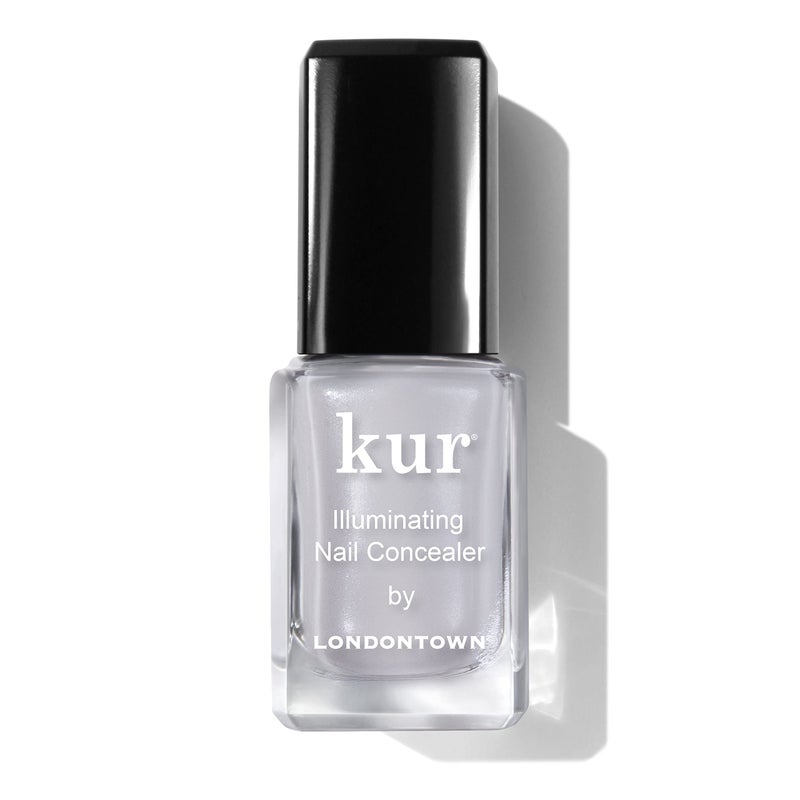 LONDONTOWN Bubble Illuminating Nail Concealer, Sheer Brightening Nail Polish & Strengthener for Yellowing, Damaged or Discolored Nails, Natural Nail Perfector, Milky Sheer Quartz Gray, 0.4 Fl Oz - Image 1