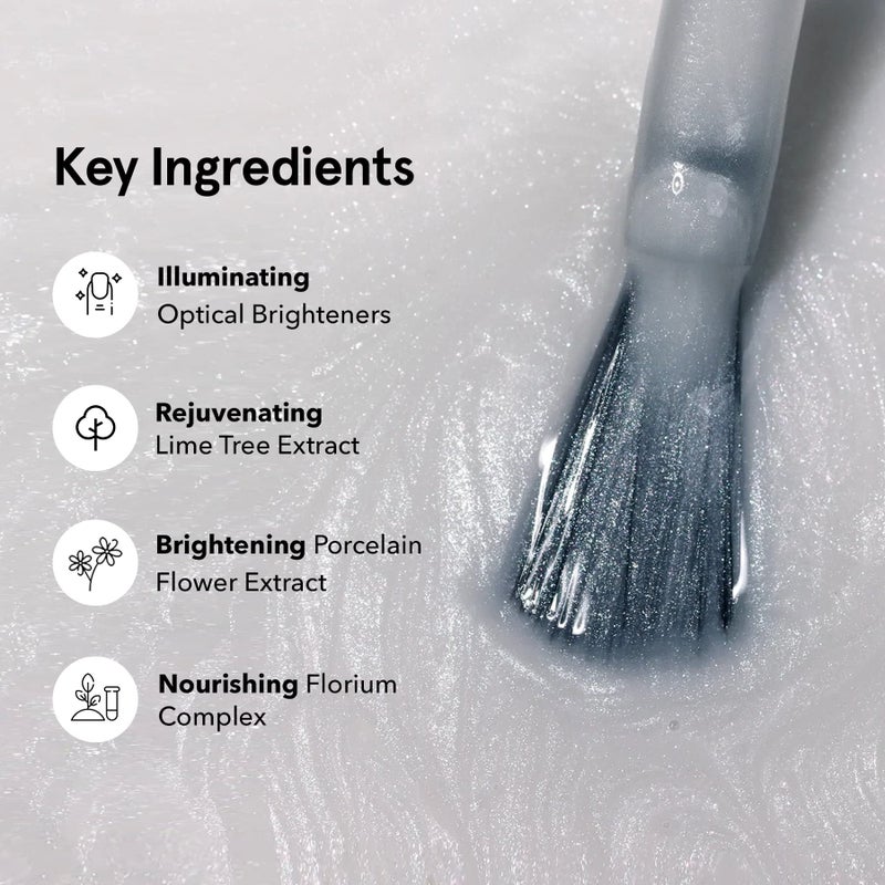 LONDONTOWN Bubble Illuminating Nail Concealer, Sheer Brightening Nail Polish & Strengthener for Yellowing, Damaged or Discolored Nails, Natural Nail Perfector, Milky Sheer Quartz Gray, 0.4 Fl Oz - Image 2