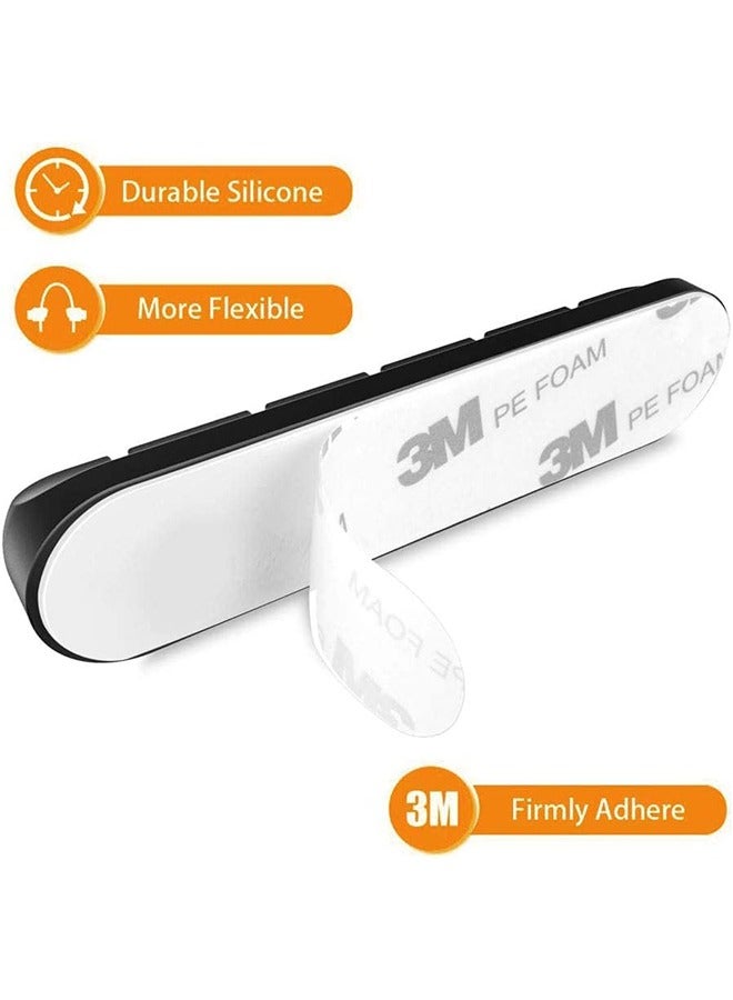 أوشن منظم الكبل كليبس حامل الكبل -5 حزم إدارة الكبل الذاتي اللاصق لـ USB كابل/سلك الطاقة/الأسلاك، السيارة والمكتب، المنزل والمكتب (7-5-3-1-1 فتحات)، حامل الكبل الأسود - Image 4