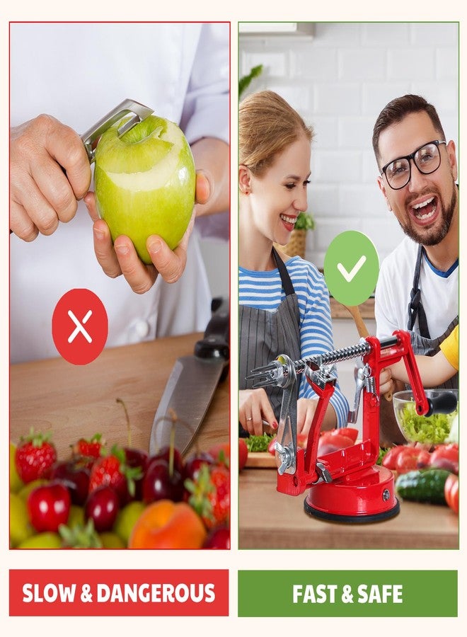 Threlaco مجموعة ملحقات تقشير التفاح من ثريلاكو (8 قطع) - شفرات بديلة متعددة الاستخدامات للتقطيع والتقشير - شفرات تقطيع وتقشير، شوكة، وقطع غيار لمطابخ المطاعم - Image 5