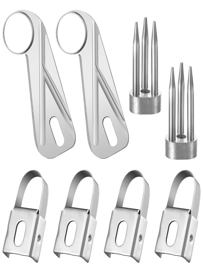 Threlaco مجموعة ملحقات تقشير التفاح من ثريلاكو (8 قطع) - شفرات بديلة متعددة الاستخدامات للتقطيع والتقشير - شفرات تقطيع وتقشير، شوكة، وقطع غيار لمطابخ المطاعم - Image 1