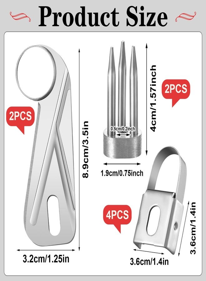 Threlaco مجموعة ملحقات تقشير التفاح من ثريلاكو (8 قطع) - شفرات بديلة متعددة الاستخدامات للتقطيع والتقشير - شفرات تقطيع وتقشير، شوكة، وقطع غيار لمطابخ المطاعم - Image 2