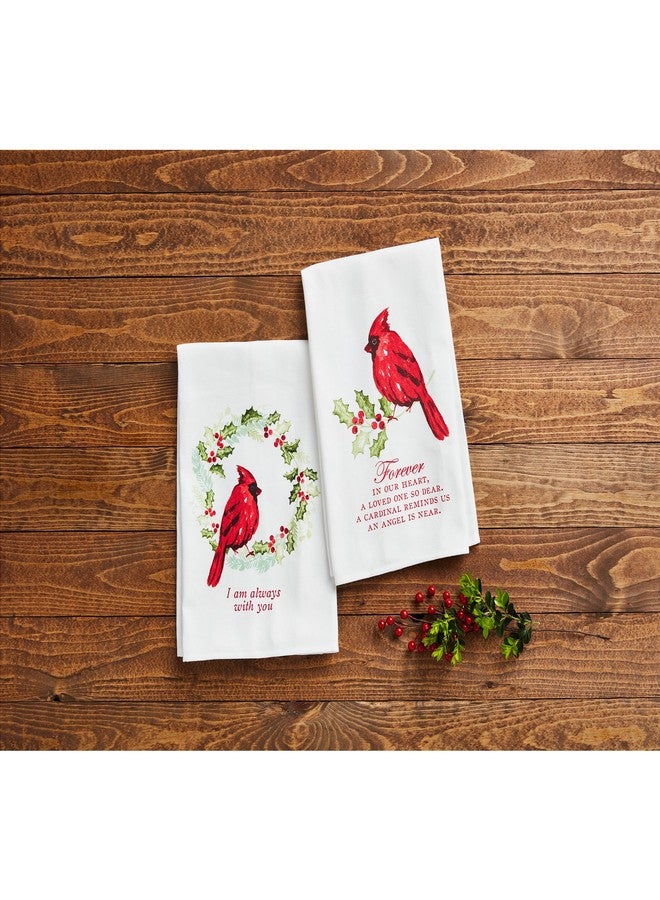 Mud Pie Cardinal Towel, Always, 26" x 16 1/2" - Image 2