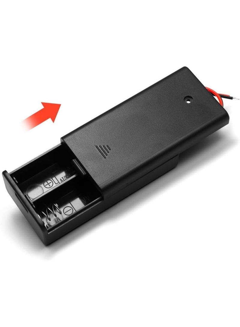 2Pcs 2 AA 1.5V Battery Holder Case with Wire Leads and ON Off Switch - Image 5