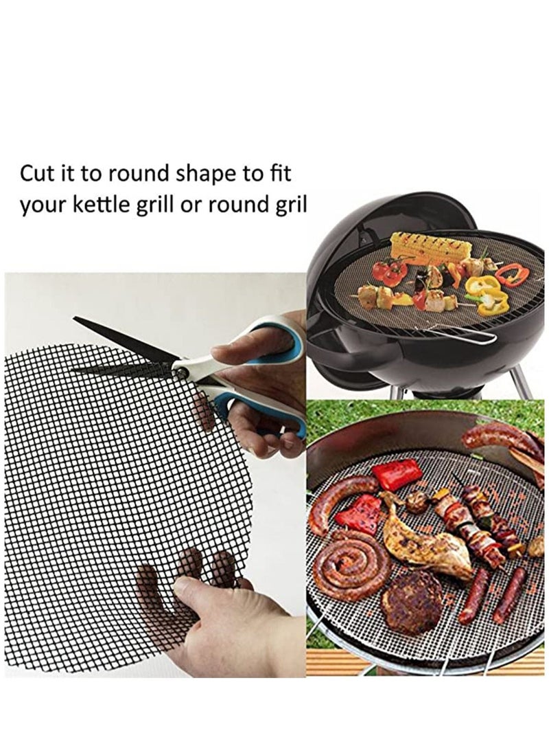 Generic - BBQ Grill Mesh Mat Set 3 PCS, Non Stick Grilling Reusable Heat Resistant Teflon Mats for Grilling, Cooking, Baking, Barbecue and Oven - Image 1