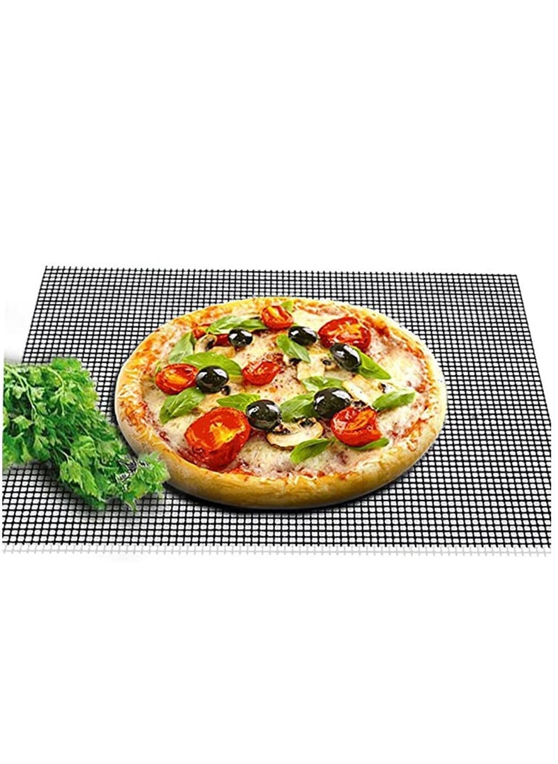 Generic - BBQ Grill Mesh Mat Set 3 PCS, Non Stick Grilling Reusable Heat Resistant Teflon Mats for Grilling, Cooking, Baking, Barbecue and Oven - Image 1