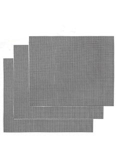 BBQ Grill Mesh Mat Set 3 PCS, Non Stick Grilling Reusable Heat Resistant Teflon Mats for Grilling, Cooking, Baking, Barbecue and Oven