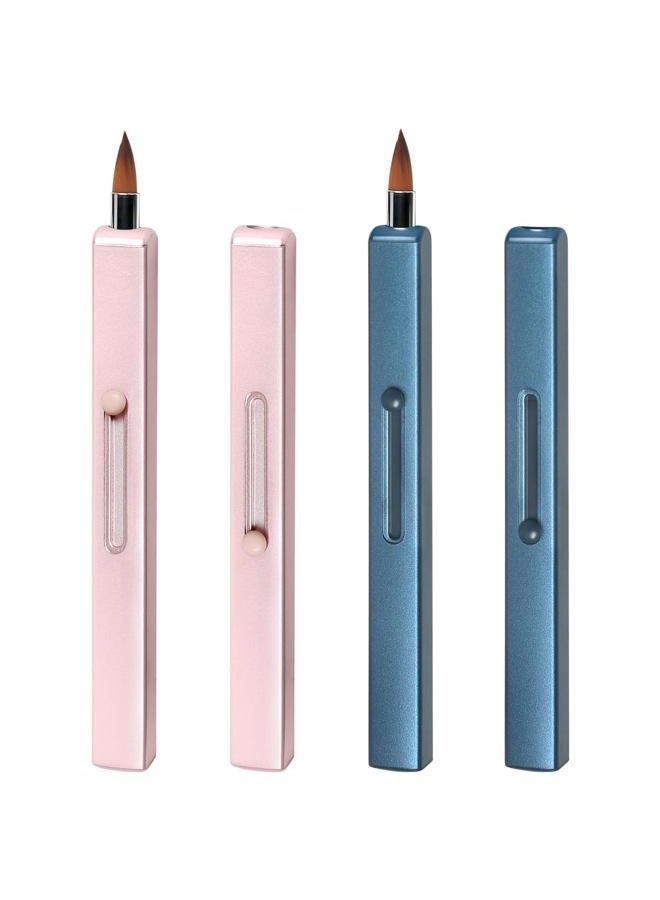 SruidyLady Retractable Dual-ended Lipstick Brush (Gold+Pink) - Image 1