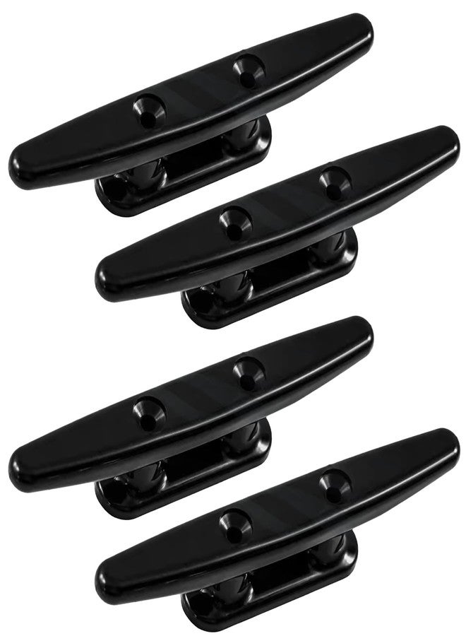 Laorde Nylon Boat Cleats Black, 4"/5"/6"/8", Marine Grade Dock Cleats for Rope, Kayak, Mooring, Canoe, Maritime Decor, Tie Down (4 inch 4 Pack) - Image 1