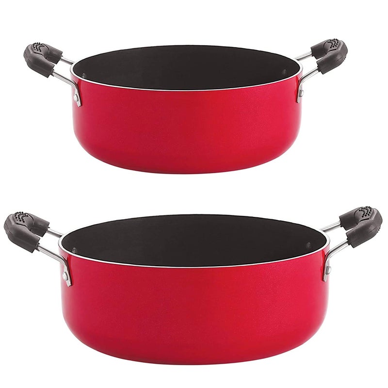 Nirlon Nirlon Non-Stick Gas Compatible Casserole 2 Piece Cookware Set - Image 1