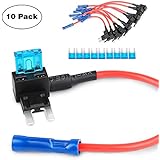 Nilight Nilight 12V Car Add-A-Circuit Fuse Tap Adapter Mini Atm Apm Blade Fuse Holder-10 Pack, 2 Years Warranty  - Image 1