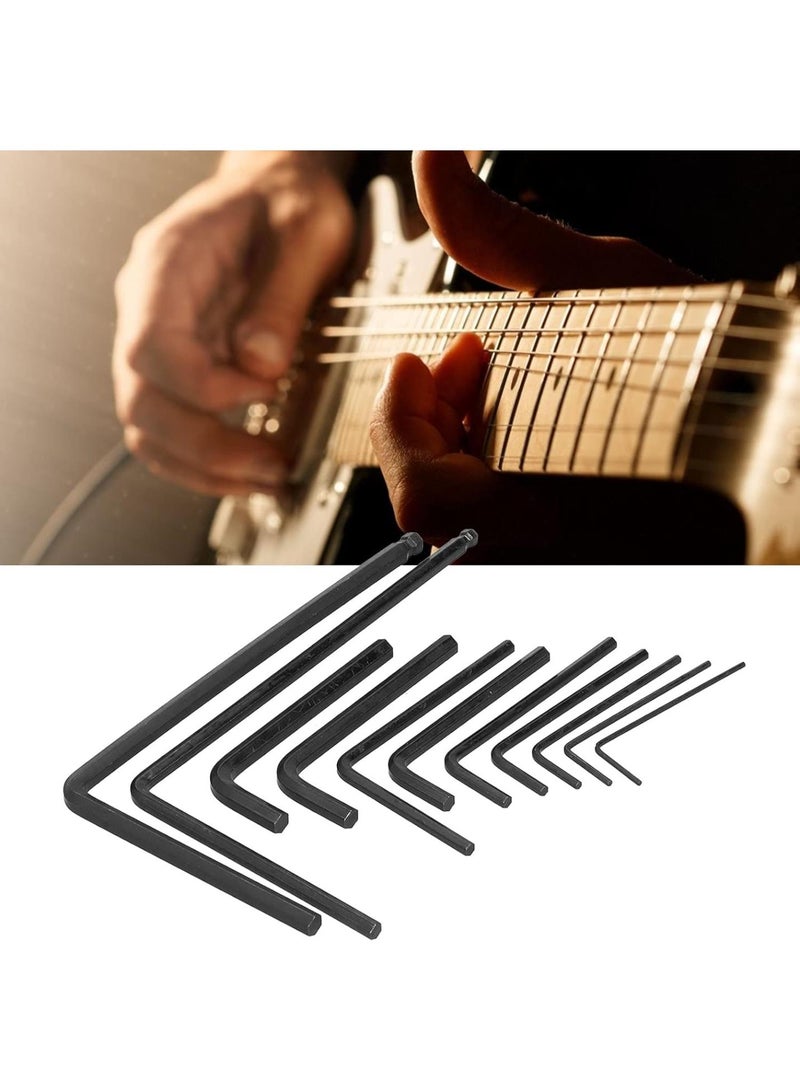 GGOOT Inbus Guitar,Hex Keys 11Pcs Hex Wrench Set Guitar Adjustable Instrument Metal Hardware Key Tools M02668  - Image 2