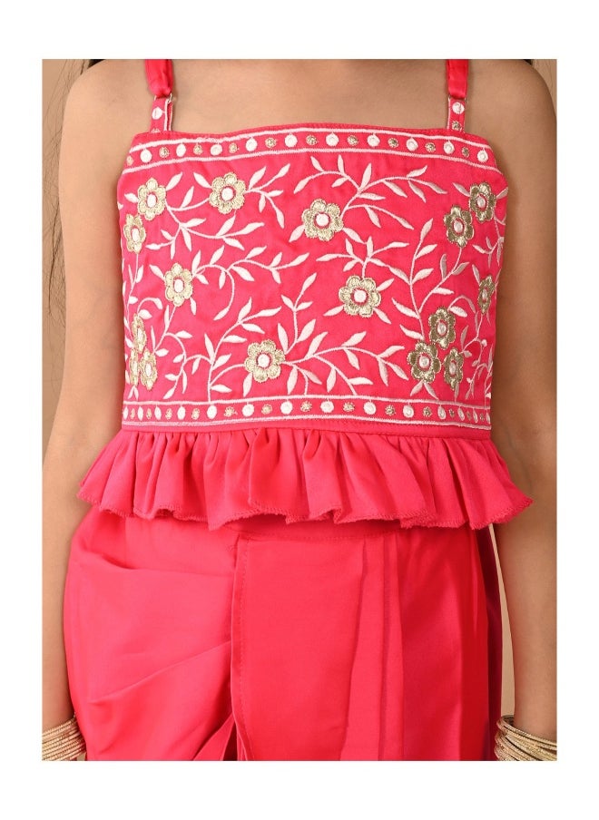 LILPICKS Embellished Top with Sharara Set 