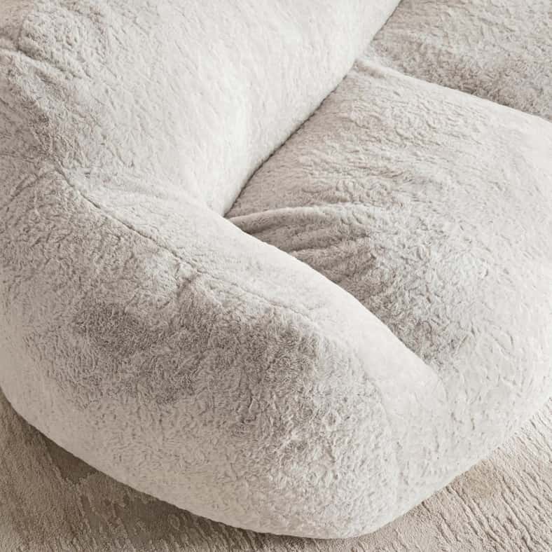 Pan Home أريكة مزدوجة بضغط بيئي رمادية فاتحة - Image 3