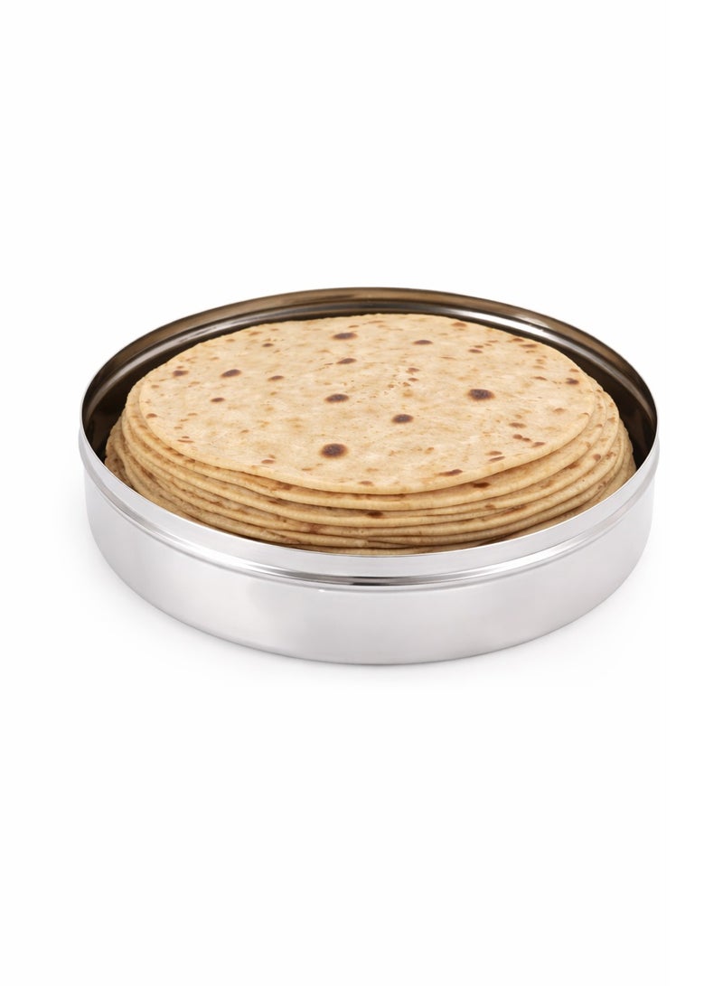 Ayda Stainless Steel Roti / Chapati Storage Container with Lid 18.5 cm – Keeps Bread Fresh & Warm - Image 3