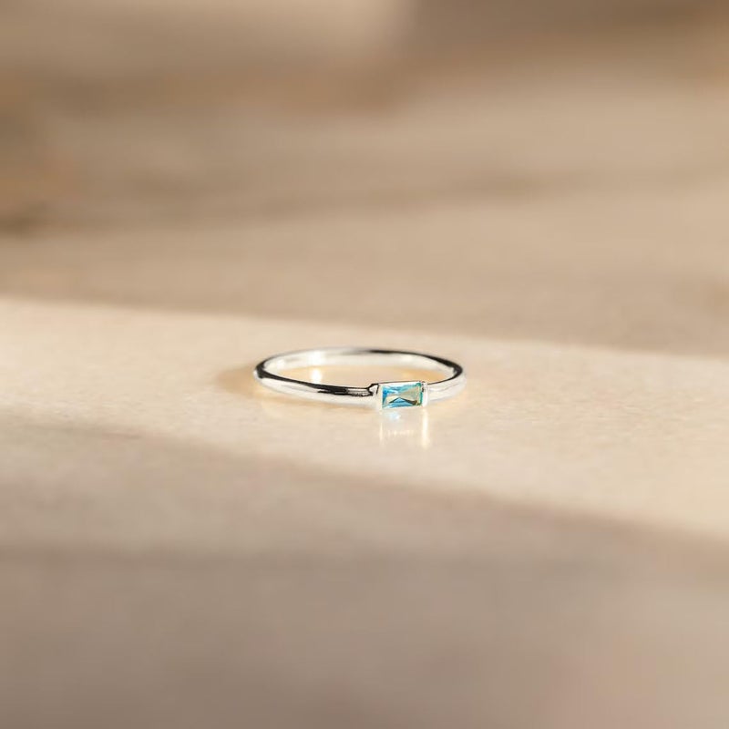 Helonley S925 Sterling Silver Birthstone Stackable Rings for Women Mother with Cubic zirconium Mom Ring Mother's Day Jewelry Gifts for Wife (Birthstone May., 10) - Image 3
