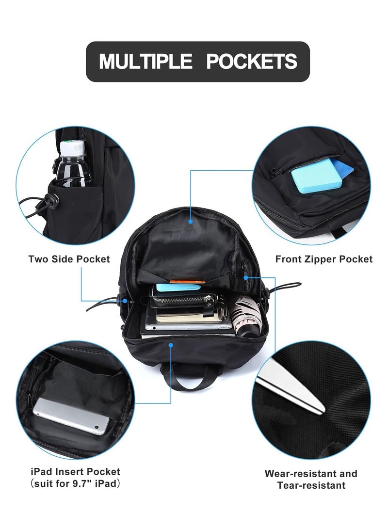 SYOSI Sling Backpack Small Multipurpose Crossbody Shoulder Bag Travel Daypack for Men Women, Lightweight One Strap Sling Bag Backpack for Hiking Walking Biking Travel Cycling USB Charger Port-Nylon - Image 4