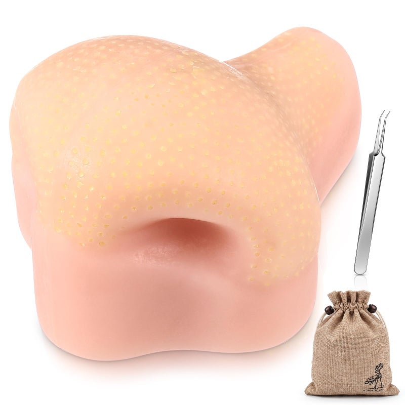 Lewtemi Pimple Popper Toy Stress Relief Zit Popping Toy Squeeze Nose Blackhead Remover Simulator with Tweezers for Adults only Novelty Fun - Image 3